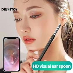 Medical In Ear Cleaning Endoscope Spoon Mini Camera Ear Picker Ear Wax Removal Visual Ear Mouth Nose Otoscope Support Android PC