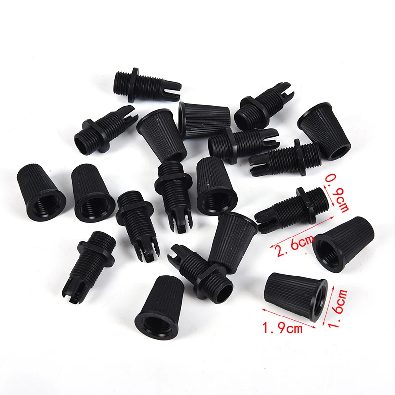 10pcs M10 Plastic Cable Strain Relief Electric Wire Cable Clamps Male Thread Cord Grips Lamp Cord Fastening Lighting Accessories