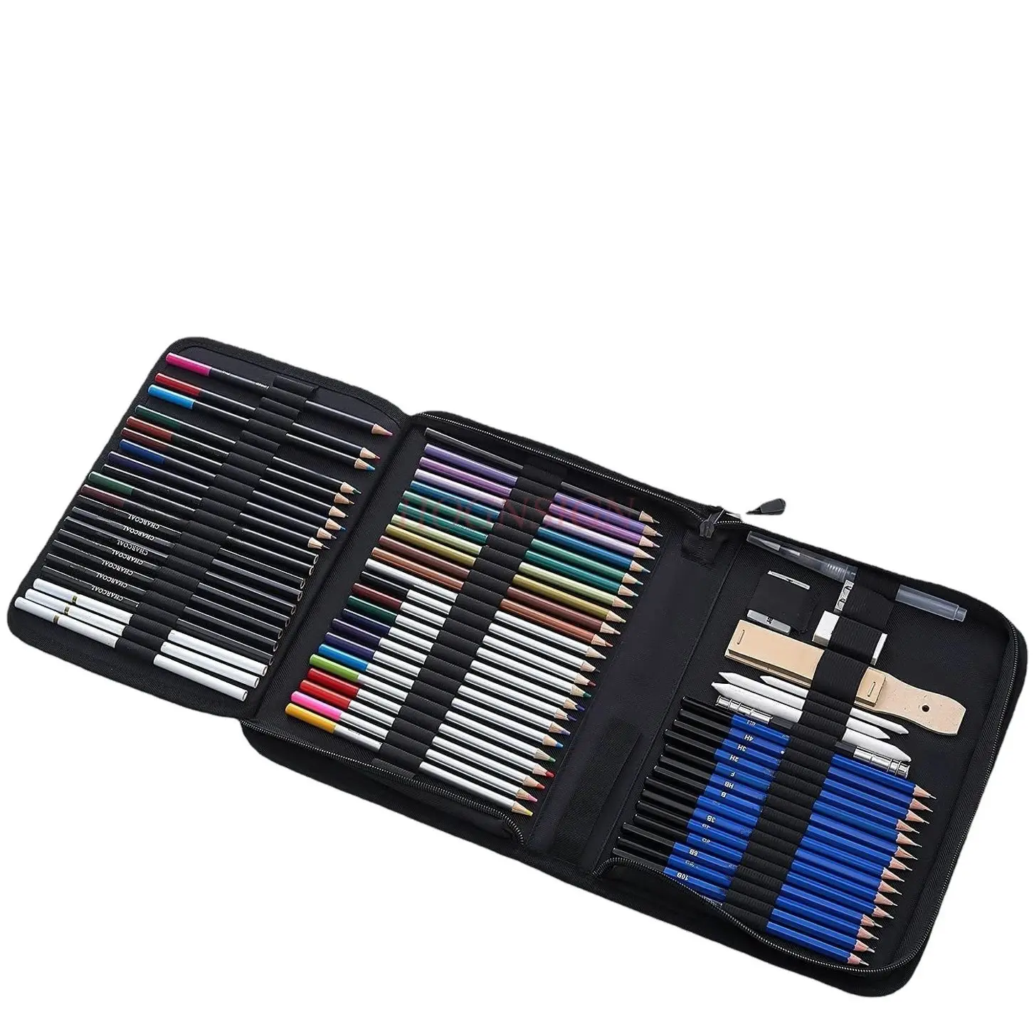 set-di-matite-per-schizzi-set-da-disegno-set-per-schizzi-pennello-in-piombo-colorato-idrosolubile