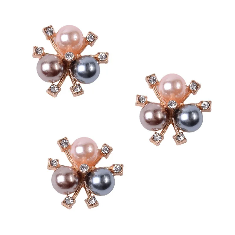 100 pieces set new shell flower clover colored pearl set crystal hair accessories bag jewelry