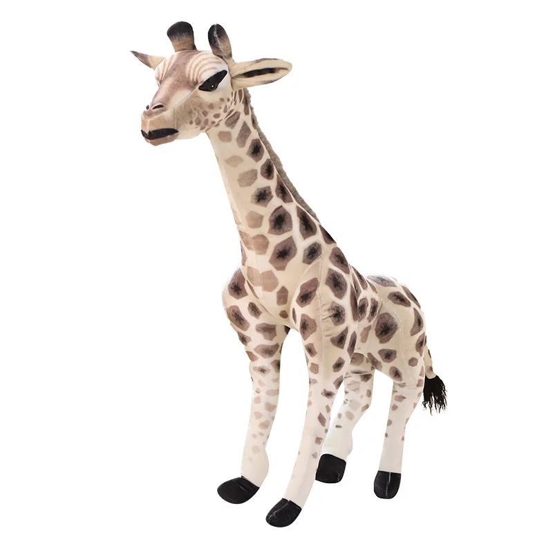 47/67/80/100cm Giant Simulation Giraffe Plush Toy Real Life Stuffed Animal Plushies Doll Cute Soft Kids Toys Kawaii Room Decor