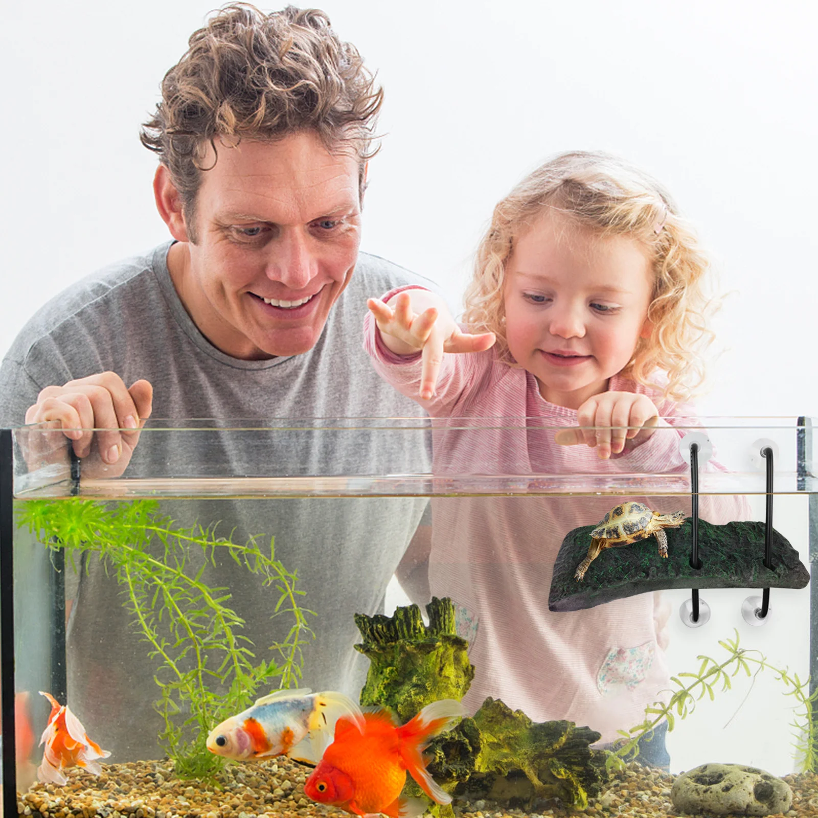 

Floating Turtle Platform Simulation Bark Tortoise Terrace for Fish Tank Aquarium Decor Safe Healthy Pet Climbing Rest Spot