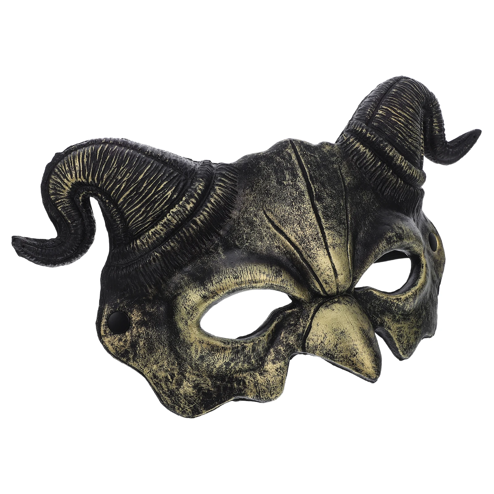 

Sheep Horn Demon Mask Cosplay Face Animal Masquerade Costume Props Creepy Makeup
