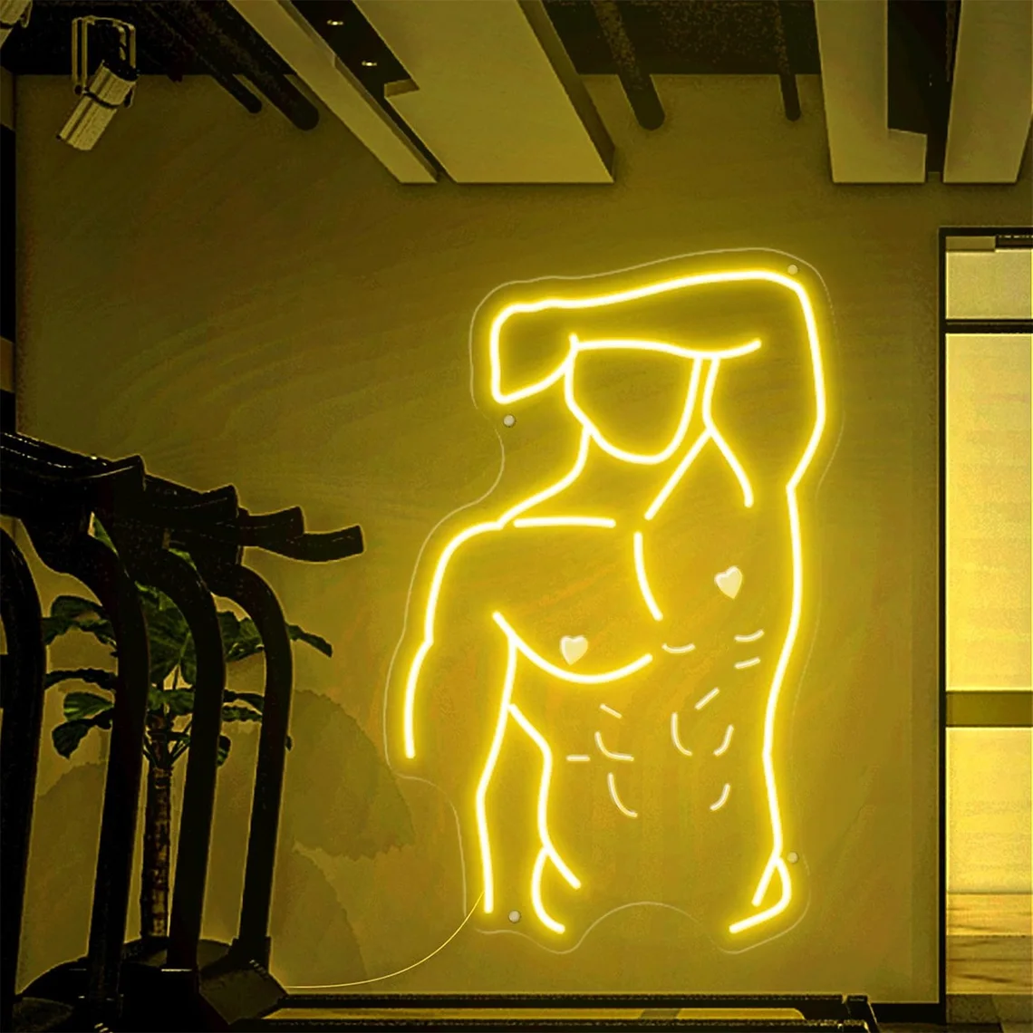 

Male Body Line Neon Sign,Masculine Man Wall Art, Man Body Wall Art, Gym Decor Sign, Muscle Fitness Sign