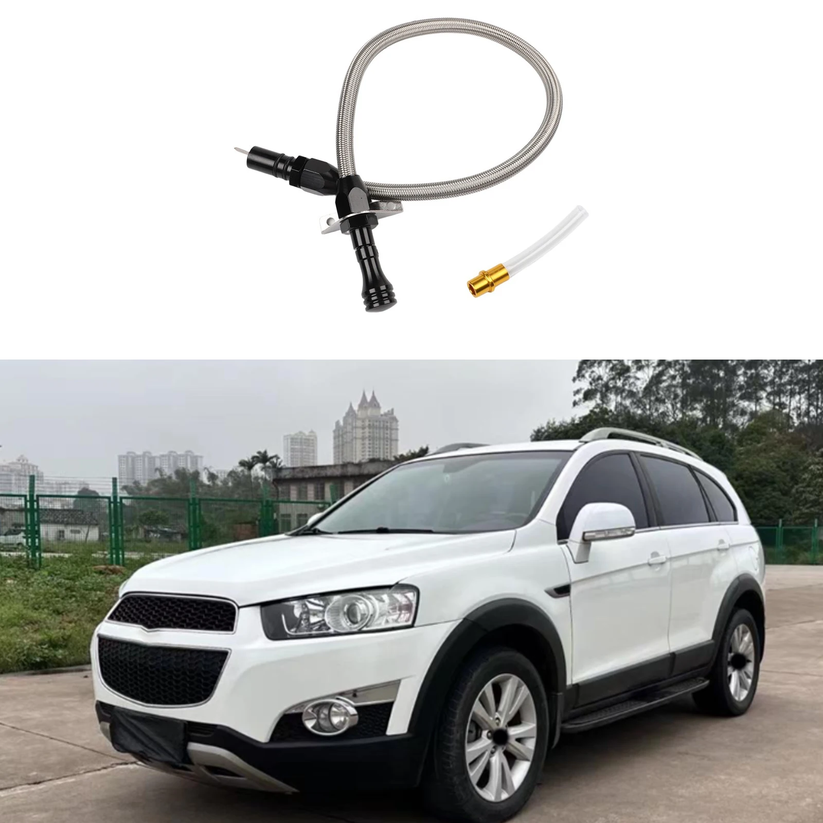 Stainless Steel Dipstick Built with Flexible Woven Shell for 700R4 4L60E 4L80E Transmissions and Accurate Cold Hot Readings