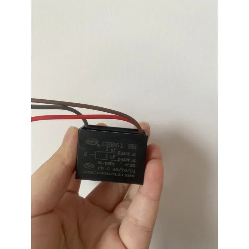 Ceiling Fan Capacitor CBB61 2+3UF 3 Wire 450V 50/60Hz Motor Running Capacitor
