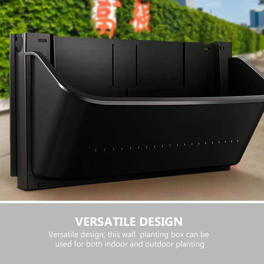 

Yardwe 2pcs Plastic Wall Hanging Plant Pot Vertical Outdoor Planter for Flowers and Plants