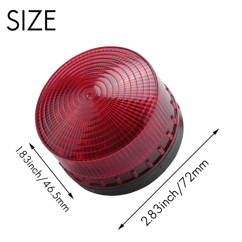 AC 220V Industrial LED Flash Strobe Light Accident Warning Lamp Red LTE-5061 De