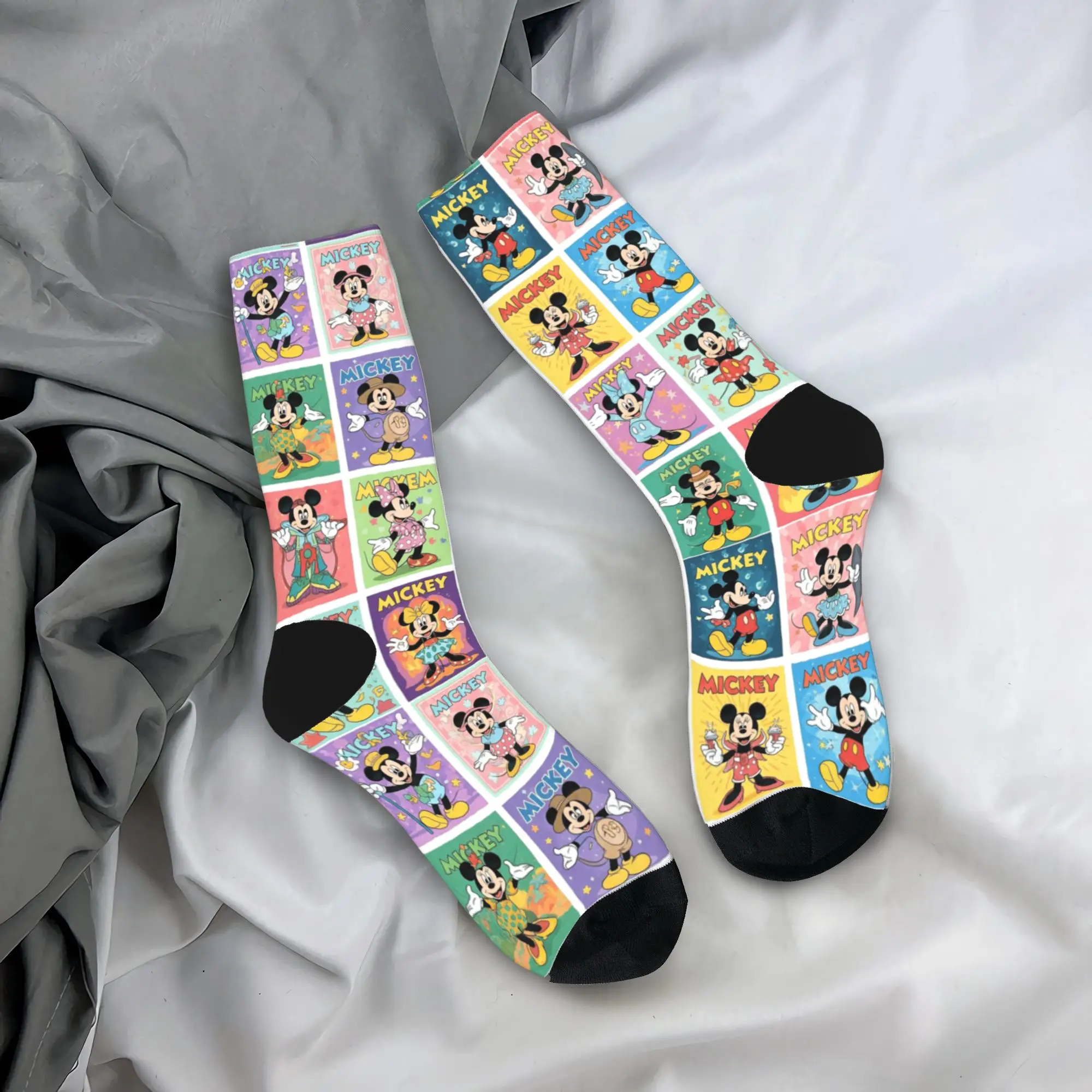 

Men's Socks Mickeys Mouses Stockings Autumn Funny High Quality Socks Custom Climbing Non Skid Socks
