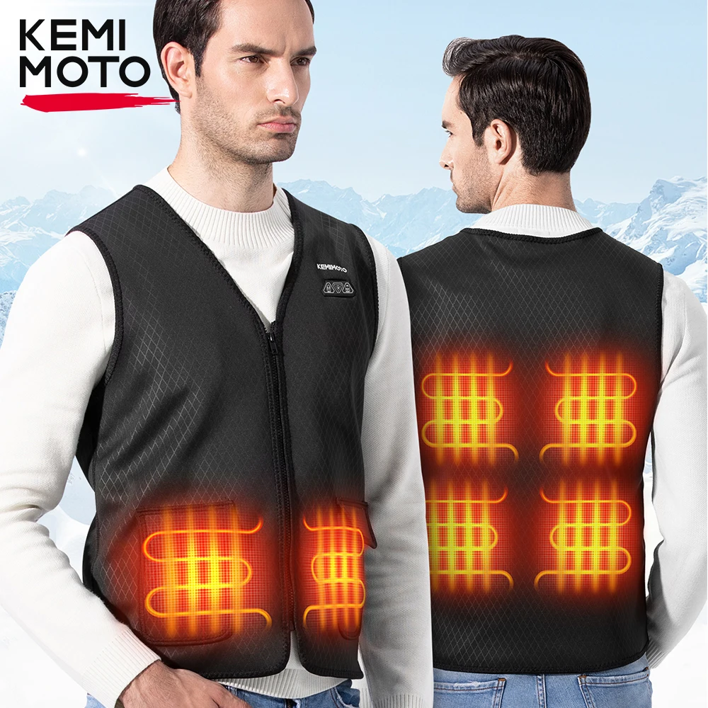 

Heated Vest Men Women Heating Vest Winter Warmer 6 Areas USB Electric Thermal Jacket for UTV ATV Outdoor Riding Keep Warm