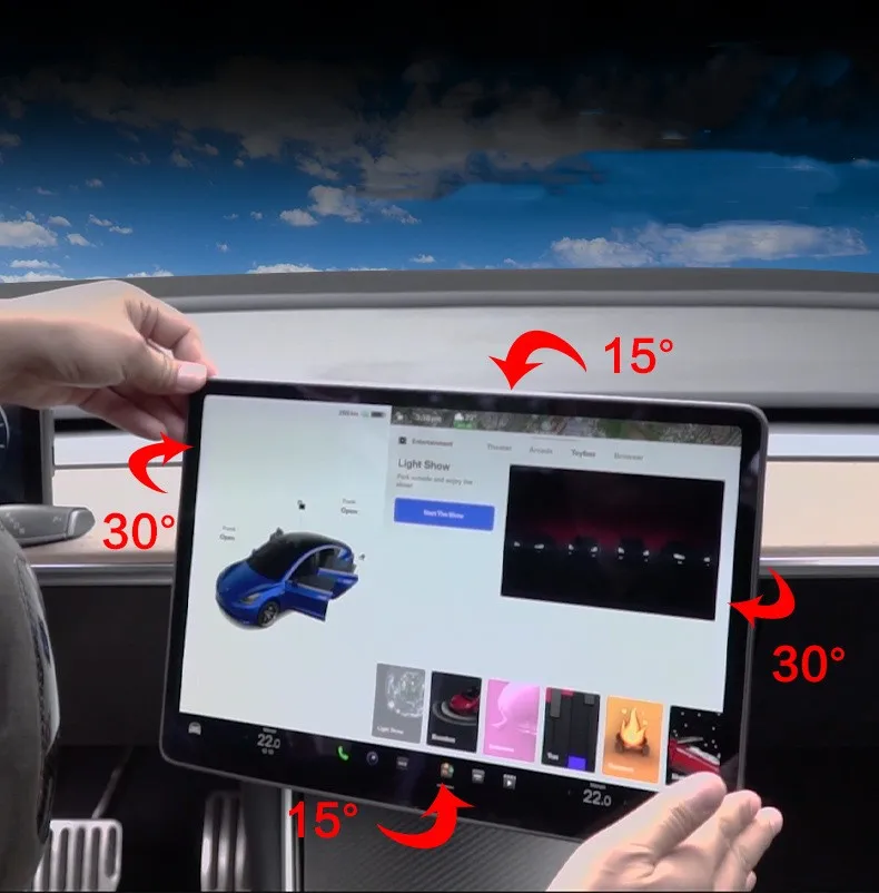 Manufacturer Center Screen Adjustment Interior Accessories Model 3/Y Screen Rotation Bracket