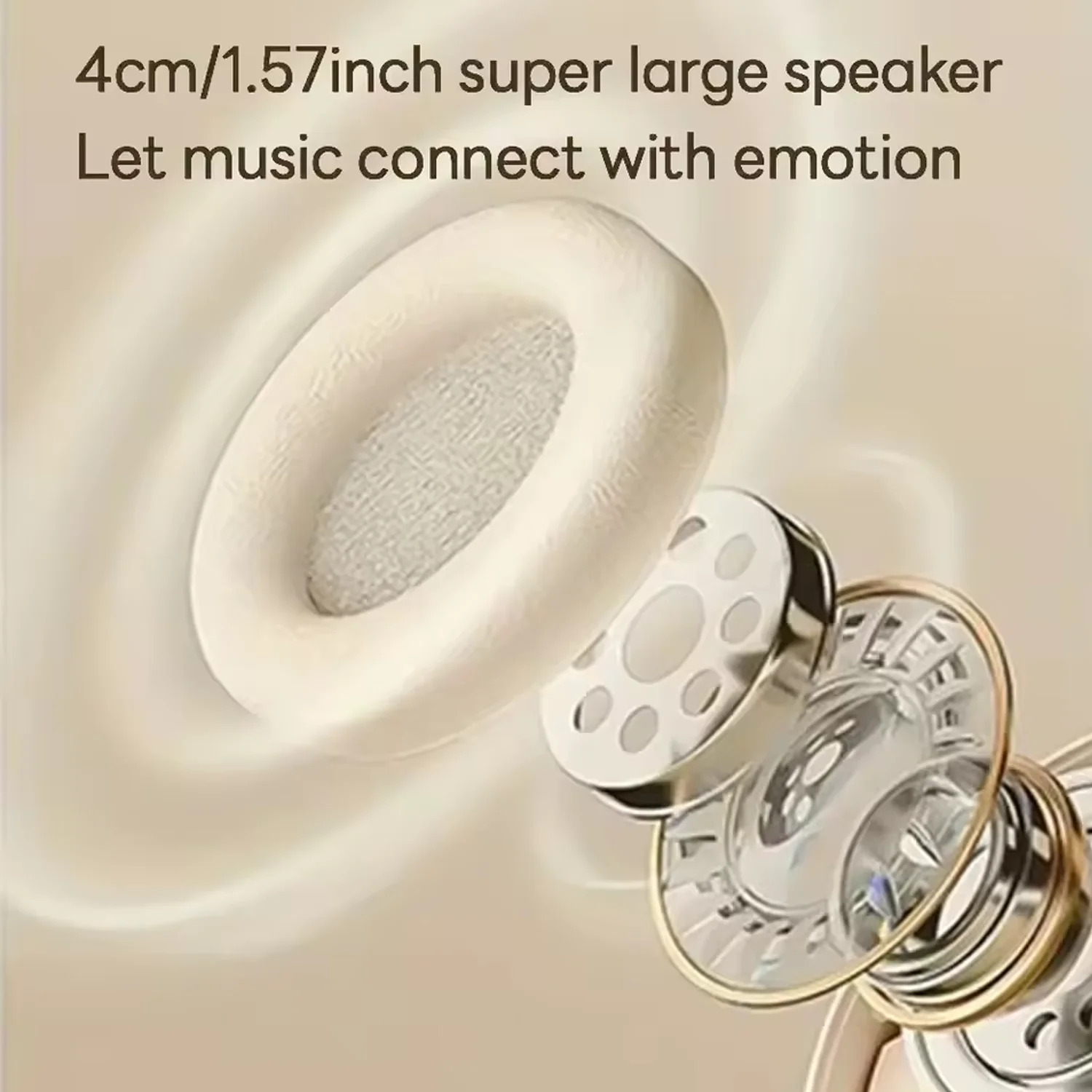 سماعات رأس لاسلكية أصلية بلوتوث 5.3 فوق الأذن لسماعة ألعاب سامسونج آيفون ستيريو HiFi مع ميكروفون