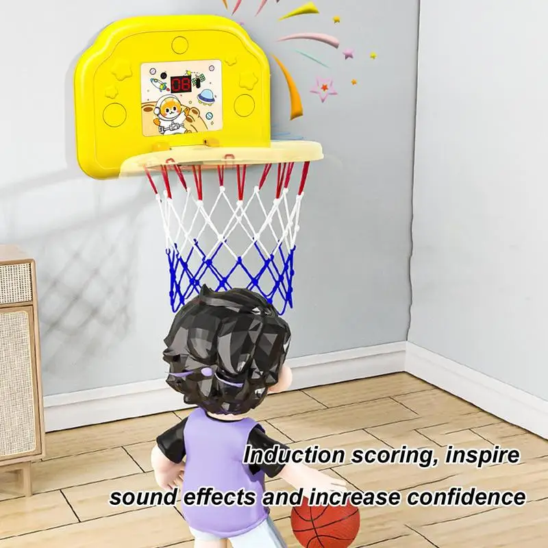 子供用バスケットボールフープ屋内バスケットボールフープ家庭用ミュートボール壁掛け折りたたみ式バスケットボールフープトレーニング機器