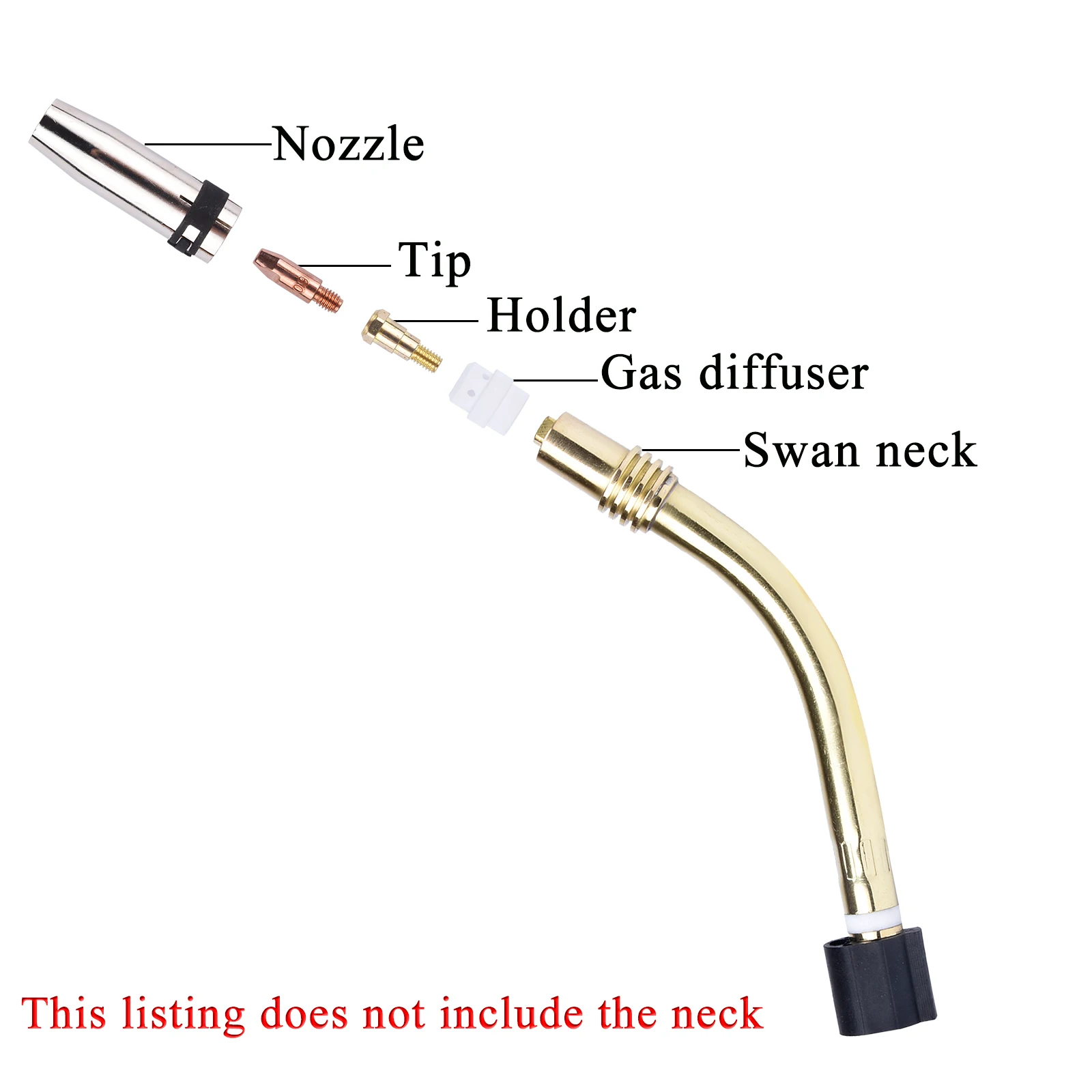 Miggガスチップ溶接機,29,60個,mb 24d,消耗品0.8 1.0 1.2mm,溶接装置,ガスディフューザー