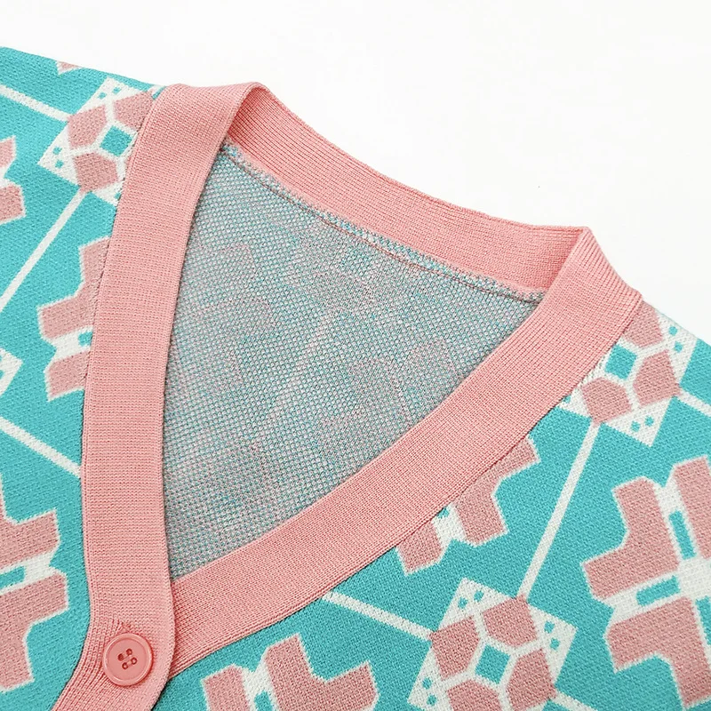 Elegant สีม่วงถักเสื้อสเวตเตอร์ถัก V คอสั้นเสื้อกันหนาวผู้หญิงฤดูใบไม้ผลิ/ฤดูใบไม้ร่วงแฟชั่น Outerwear