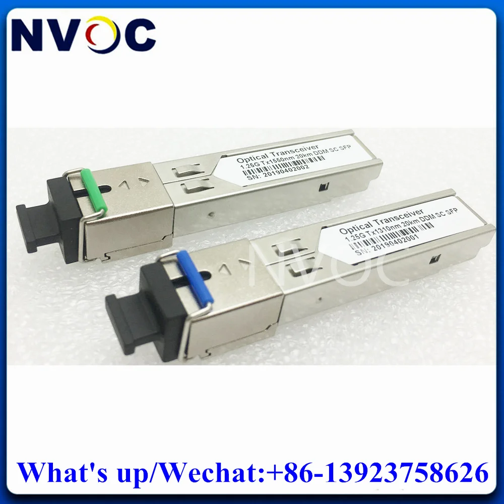 

1.25G BIDI 20KM 3KM 40KM 60KM 80KM 100KM 1000BASE 1310nm/1550nm 1490/1550nm WDM DDM,SC SFP Module Fiber Transceiver