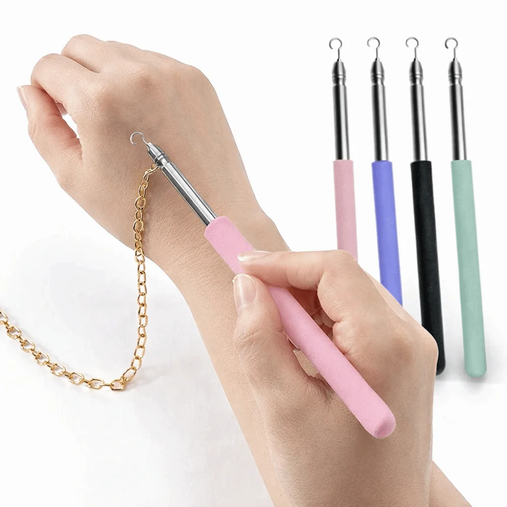 Stainless Help Wear Bracelet Tool Retractable Labor-saving Bracelet Fastener Helper Small Assist Solid Color