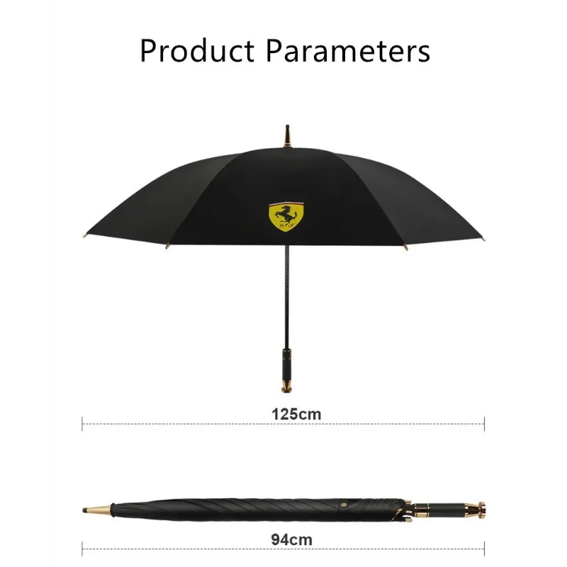 Brand New Noble Gold Glue Golf Umbrella For Rolls-royce Mercedes-benz Bwm Anti-ultraviolet Luxury Car Logo Business Umbrella