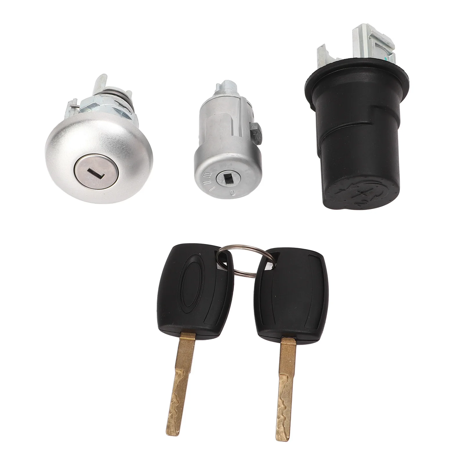 Juego de llaves de cilindro de cerradura de encendido de capó de puerta de coche 2408222 reemplazo para Ford Transit MK8 2014 en adelante/personalizado 2012 en adelante