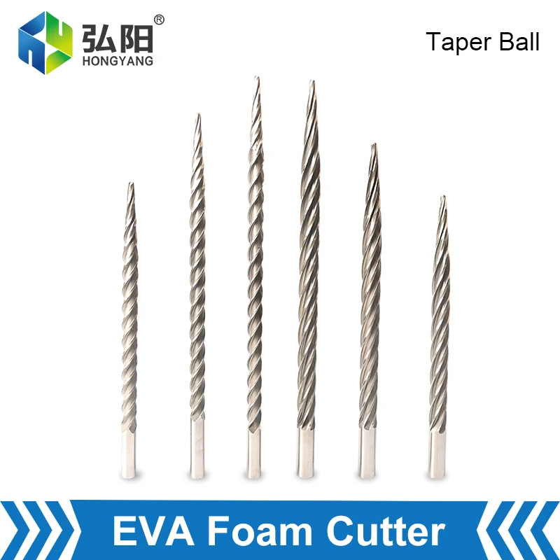 HSS Eps Eva Conical Ball Nose Knife Engraving 3d Foam Milling Cutter CNC Router Drill Bits For Milling Foam Tools