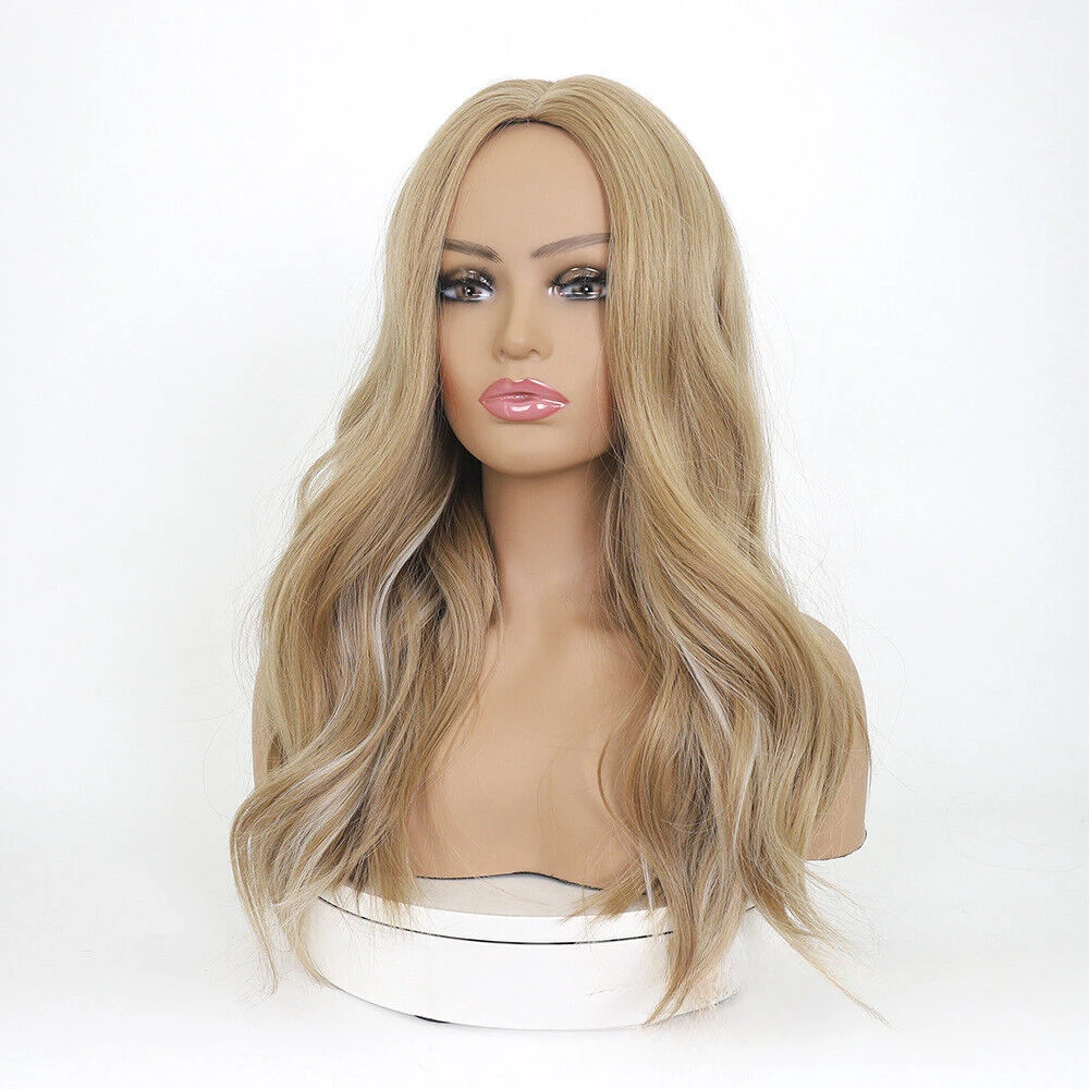 Long Wavy Blended Blonde Natural Halloween Synthetic Cosplay Party Wig