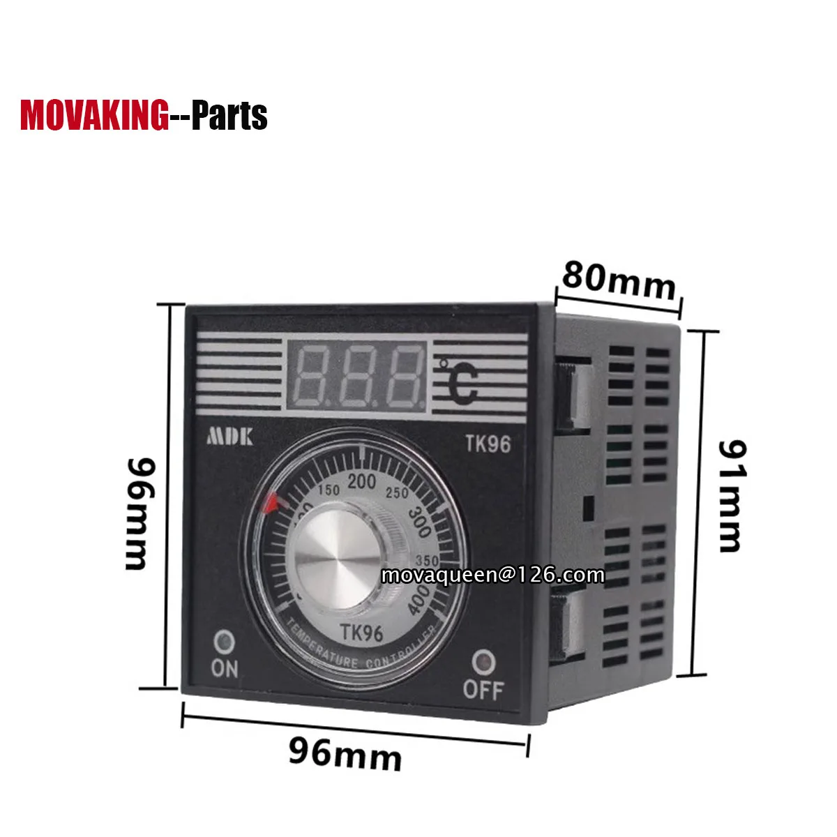 Adjustable Temperatuere 220V 380V 0-400 Degree MDK TK96 Gas Oven Temperature Controller Temperature Control Meter