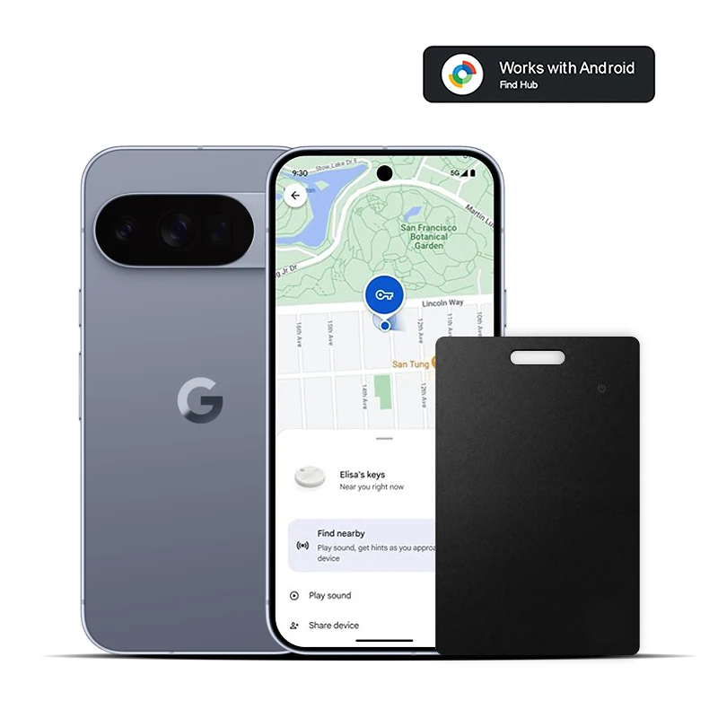 

for Google android find my device tracker android tracker tag wallet tracker card with wireless charging 1.7mm slim design