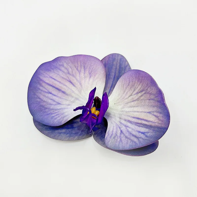 20 Stück Künstliche Silikon-Baumwoll-Schmetterlings-Orchideenköpfe DIY Kopfschmuck Zubehör Geschenkbox Deko Blumen Hochzeit Party Heimdekoration – Detail 12