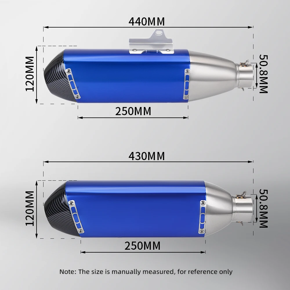Universal 51MM Motorcycle Exhaust S118 Muffler Pipe for crf150 crf230 crf250 crf300l rally