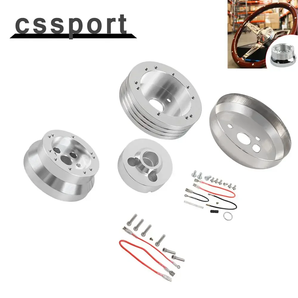 New 5 6 Hole Car Steering Wheel Hub Adapter Polished Short Hub Connector Kit Aluminum Car Accessories for Chevrolet GMC Pontiac
