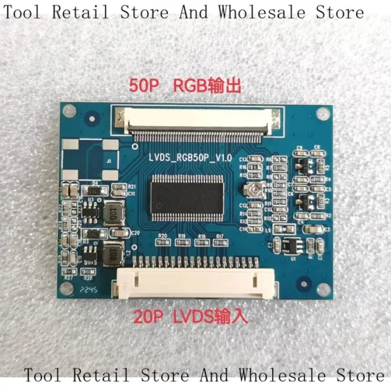 Single 6-Bit To RGB 50P Interface Universal 7-, 8-, 10.1-Inch LCD LVDS To TTL Adapter Board