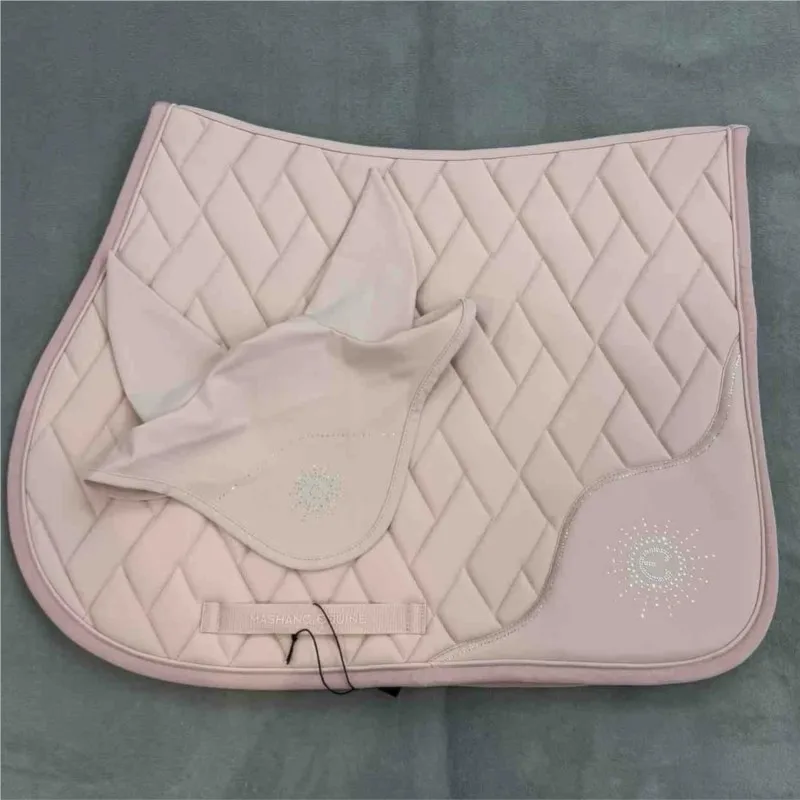 Diamond Saddle Pad Sweat Drawer Horse Ear Cover Set Equestrian Equipment Horse Equipment Supplies