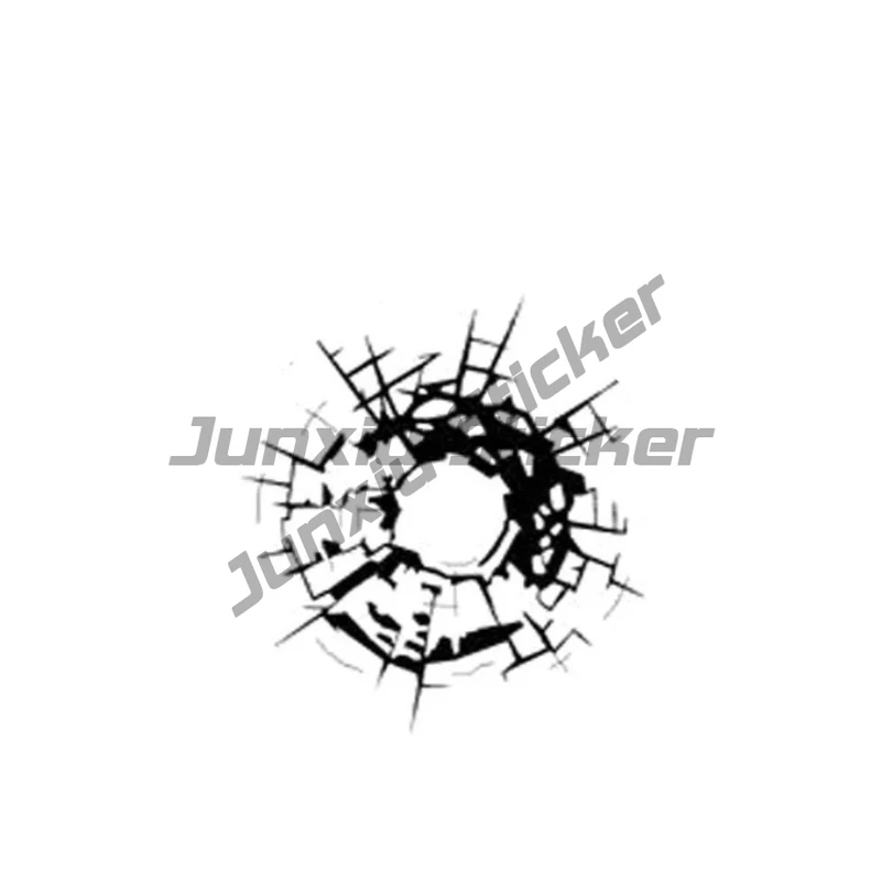 

Bullet Holes Glass Art Car Stickers Vinyl Car-styling Decal Black White
