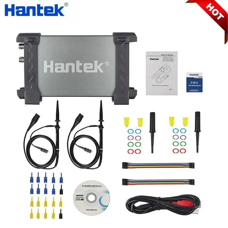 

Hantek 6022BE&6022BL Auto Oscilloscope Laptop PC USB Portable Осциллограф 2 Digital Storage 20MHz 48MSa / S Logic Analyzer