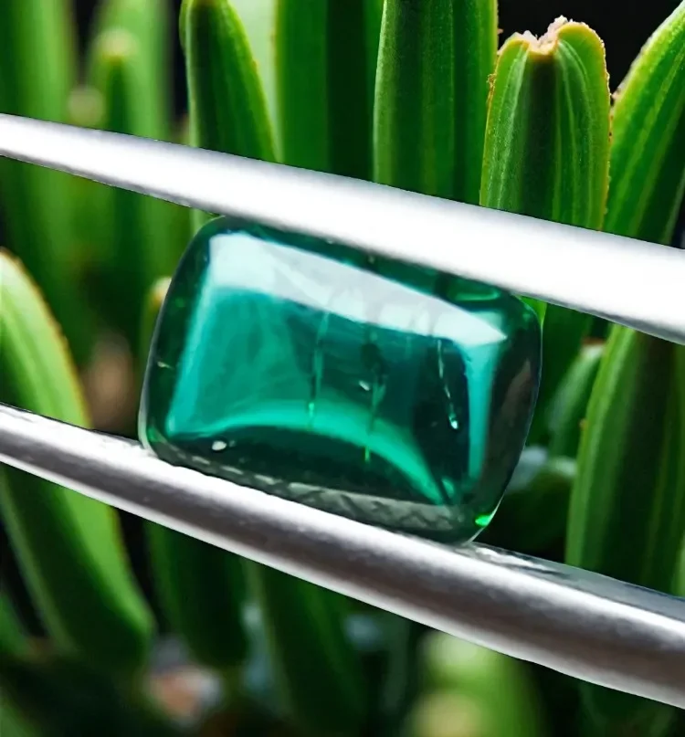 زمميا زامبيا المزروعة من Lab Grown - وسادة مستطيلة حرارية مائية مقطوعة يدويًا، مع تضخيم الشقوق، شهادة AGL قابلة للاختيار