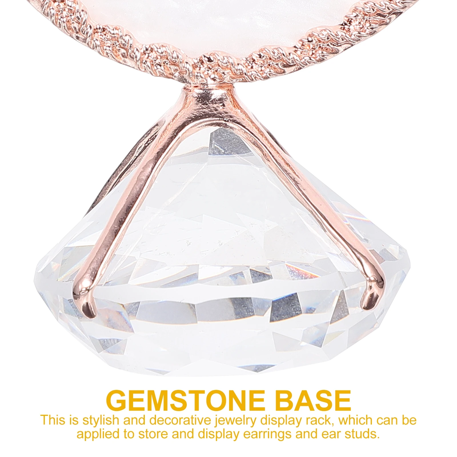 

Earring Display Rack with Shell and Diamond Design Stand Board for Studs Jewelry Organizer Home Decorative Storage Holder