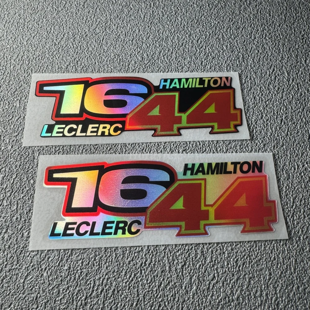 

Hamilton 25 Helmet Drive Number 16 44 Decal Motor Helmet Auto Triangle Window Tail Applique Car Sticker for Driver Leclerc