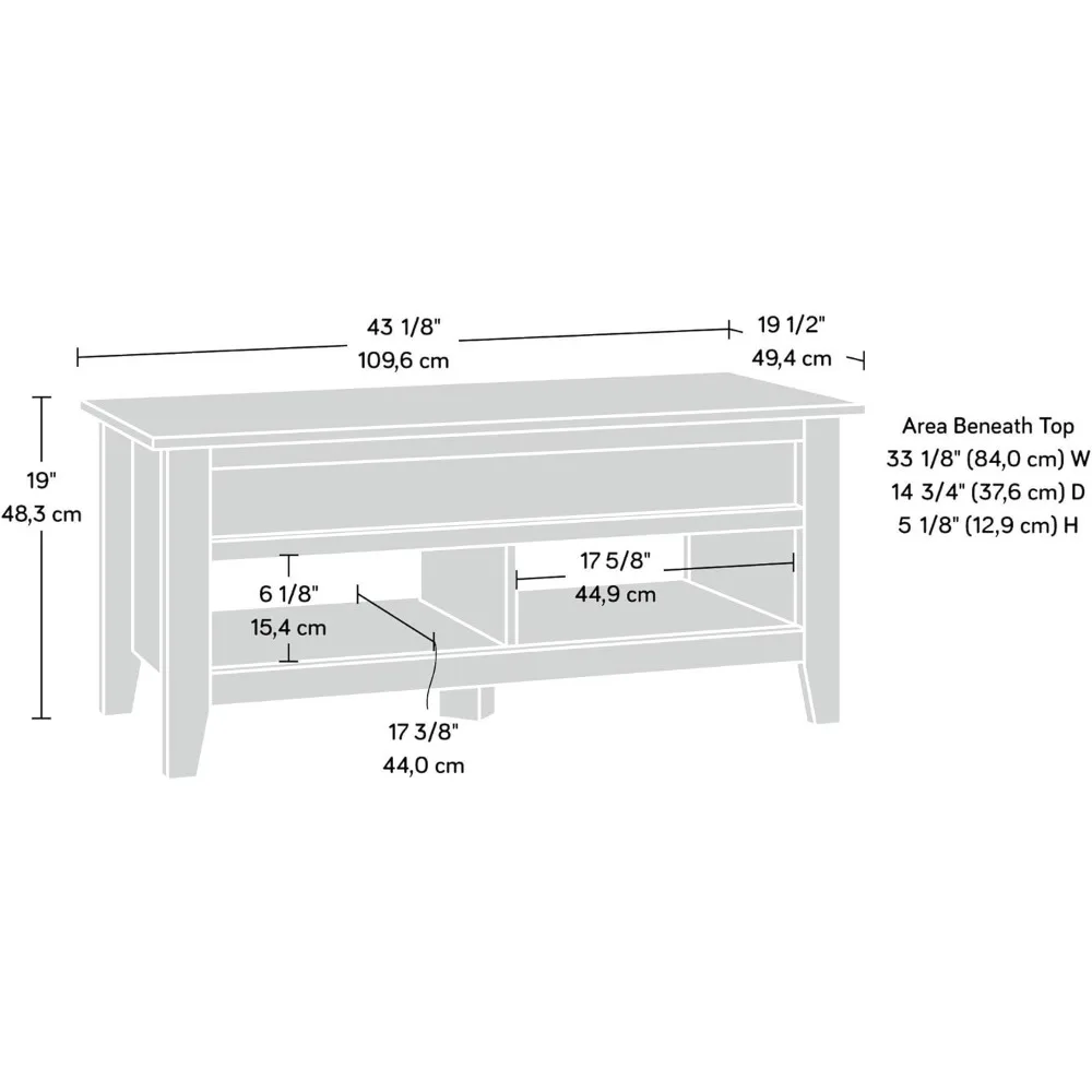 Mesa seitliche Dakota Pass Lift Top Couch tisch Char Pine Finish Couch tische für Wohnzimmer möbel Lounge Center Tisch Seite