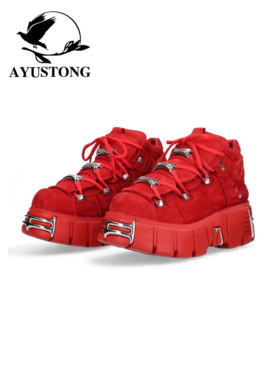 

Модные женские туфли в стиле панк Thi Bot Casual oes, новинка 2024, свободные лоферы для пар с круглым носком, резиновая подошва