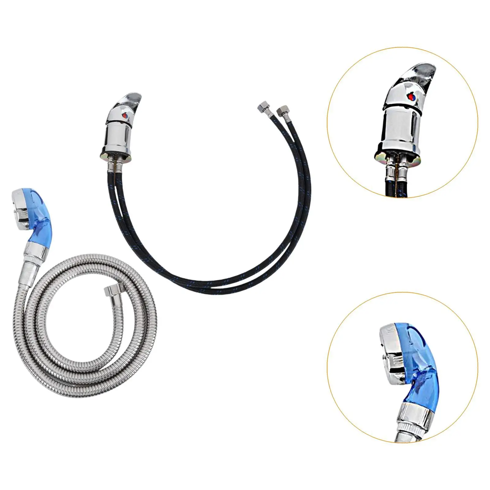 صنبور وعاء حوض الشامبو ومجموعة الرش ملحقات استبدال صمام الخلط الساخن والبارد #5