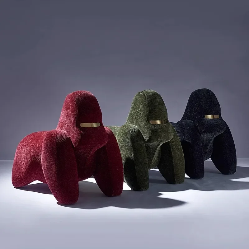 إبداع المشاهير على الإنترنت، مصمم كرسي الترفيه، كرسي أريكة فردي غوريلا، مقعد منزلي كرتوني على شكل حيوان