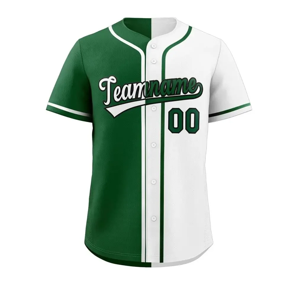 Men's Gradient Baseball Jerseys Split Baseball Jersey Button Down Shirt Sports Personalized Printed Name Number Logo For custom