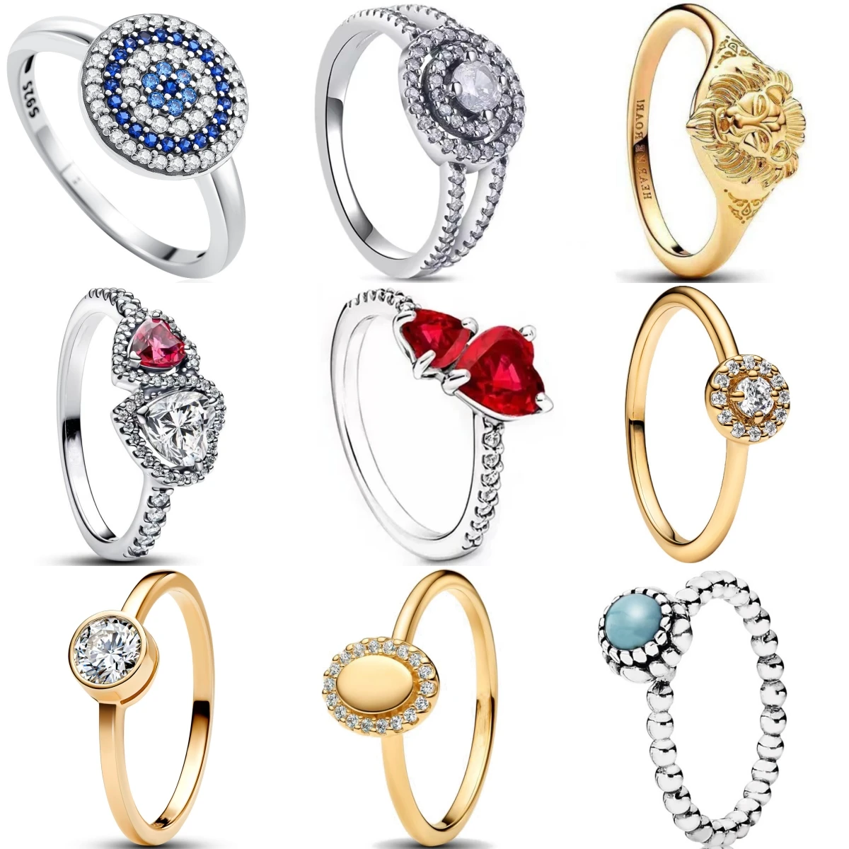 

Кольцо из стерлингового серебра 925 пробы, женское цветное циркониевое кольцо с тиснением льва, модные украшения, романтический подарок на день Святого Валентина, модное помолвочное вечерние