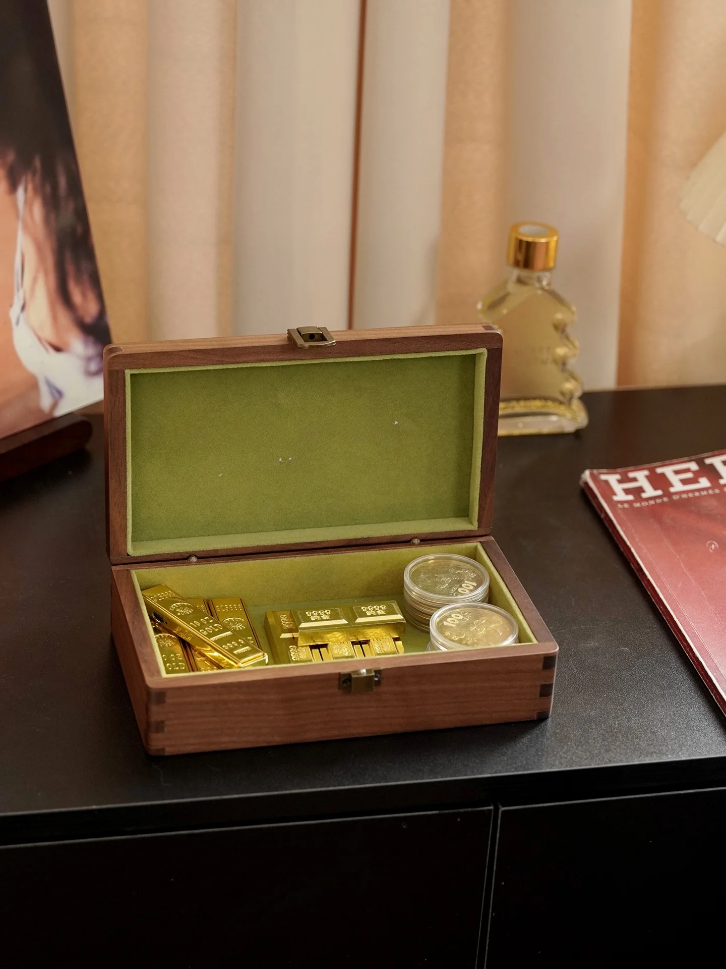 

Деревянная шкатулка для украшений Ele Bla из орехового дерева для обручальных колец, браслетов и ожерелий, многофункциональная, с возможностью индивидуальной гравировки