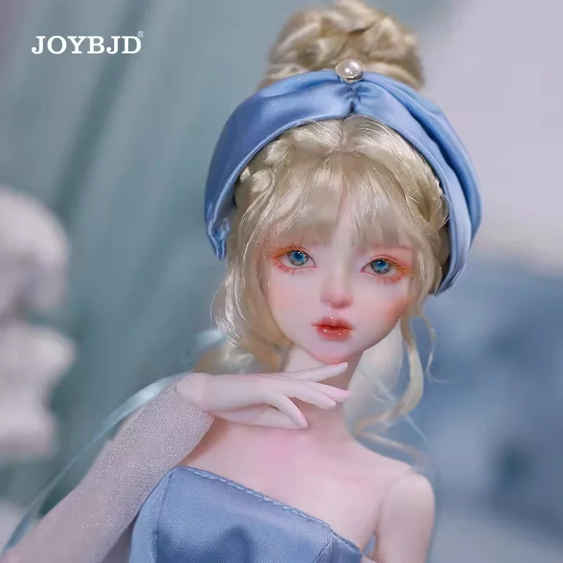 Joybjd 1/4 Bjd Doll Garnet Full Set A with Garnet Body Blue Princess Dress Big Bow Resin Toys for Girls