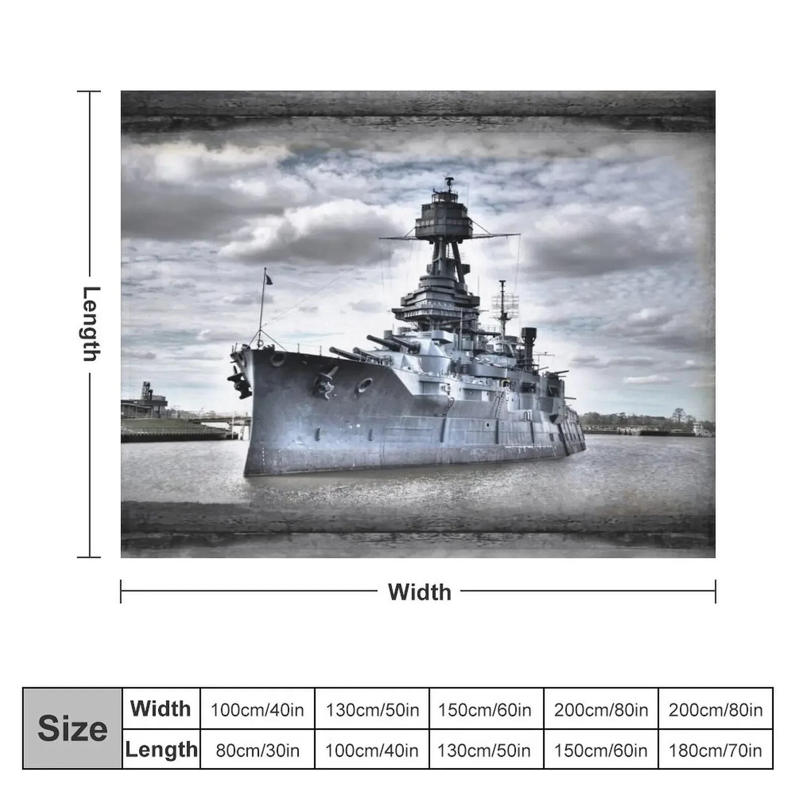 Battleship Texas Throw Blanket Sofa Throw heavy to sleep Blankets