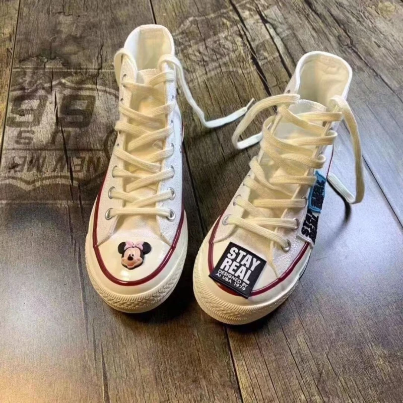 أحذية رياضية قماشية عالية الجودة من ميكي، أحذية تزلج لطيفة للمراهقين، أزياء الشارع، وصول جديد للخريف