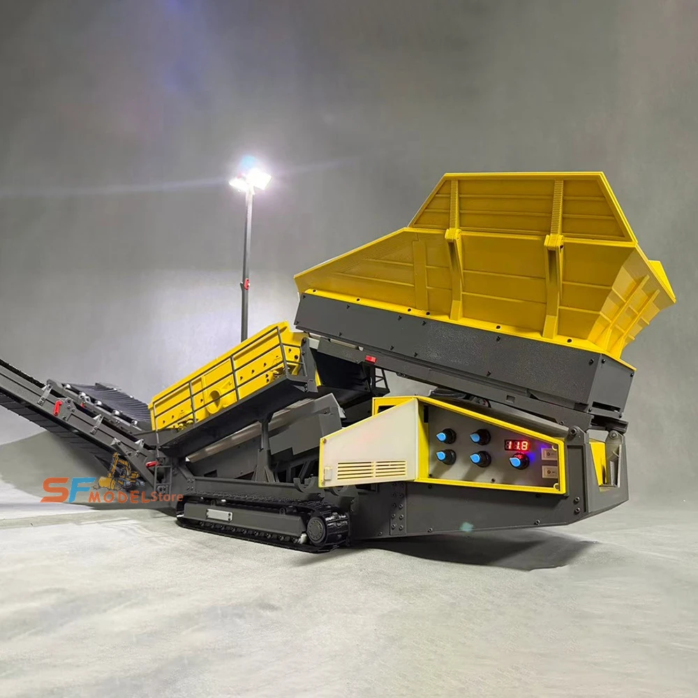 1/14 Screening Machine Engineering Machinery Model Miniature Construction Site Scene RC Truck Electric Sand Screening Machine - view 4