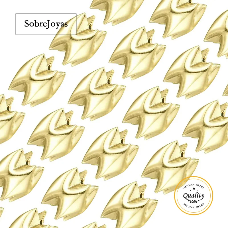 

14k Gold Filled Spacer Beads DIY Jewelry Making Four Corner Fancy Bead Tarnish Resistant Gold Beads Jewelry Findings Beads