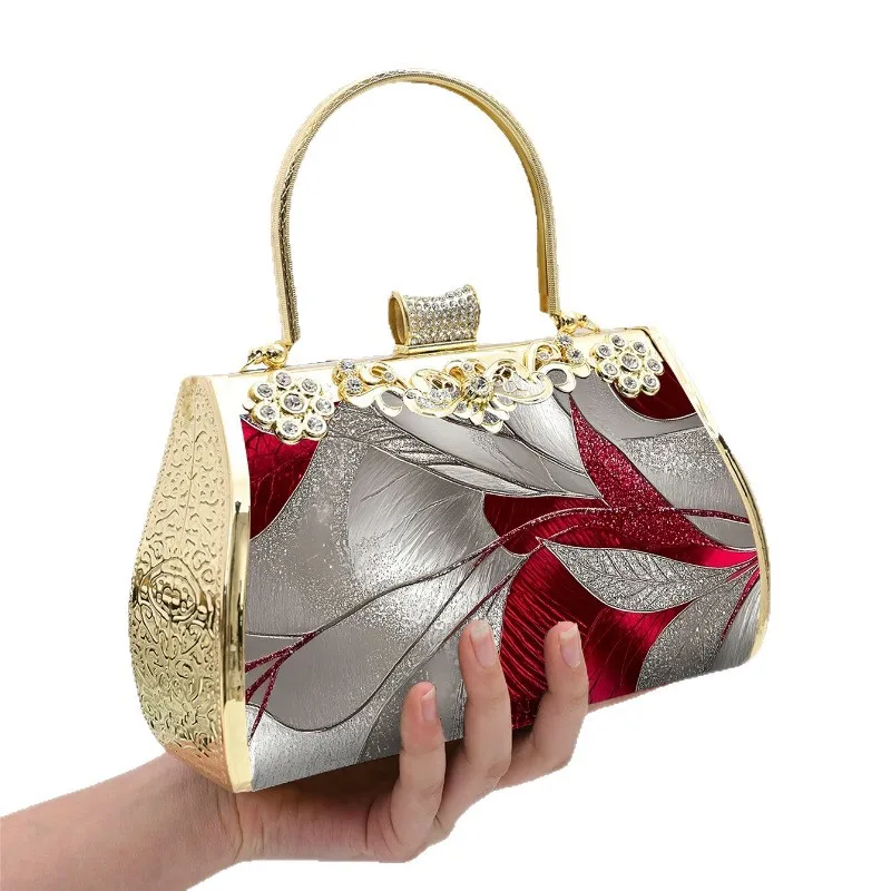 2026 Fashion 3D Painting Women's Evening Handbag Brand High End Party Relief Design Diamonds Dinner Bag Luxury Clutch Purse